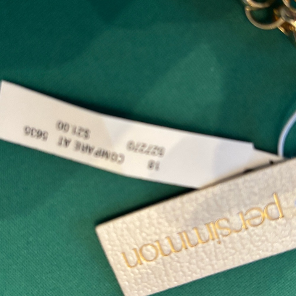 Perlina Teal Bag with Gold Chain